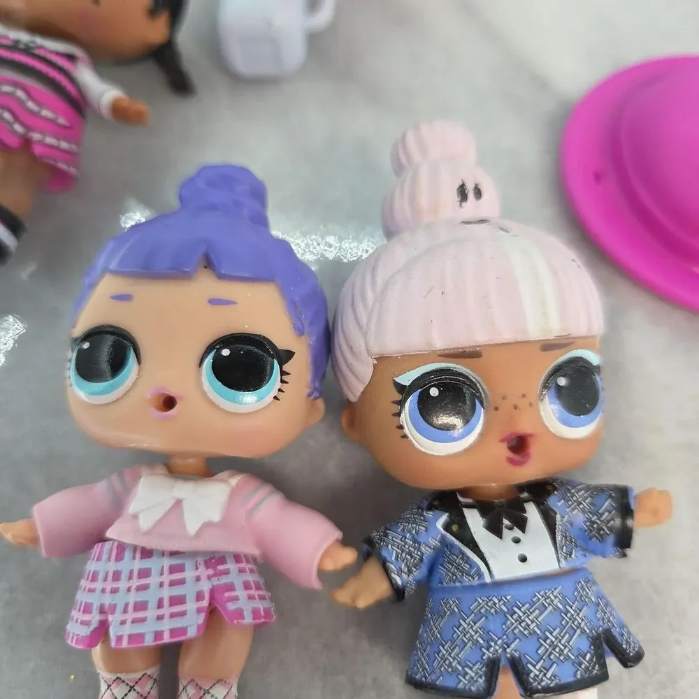 LOL Surprise Dolls Lot 4 Dolls Preppy Outfits Glasses Bottles Collectible Toy